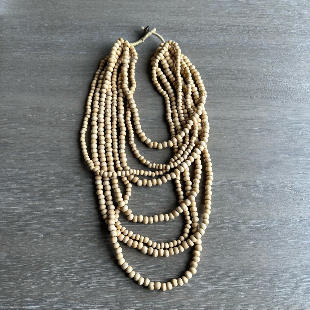 Sabah Lifestyle Natural Wooden Beads Necklace